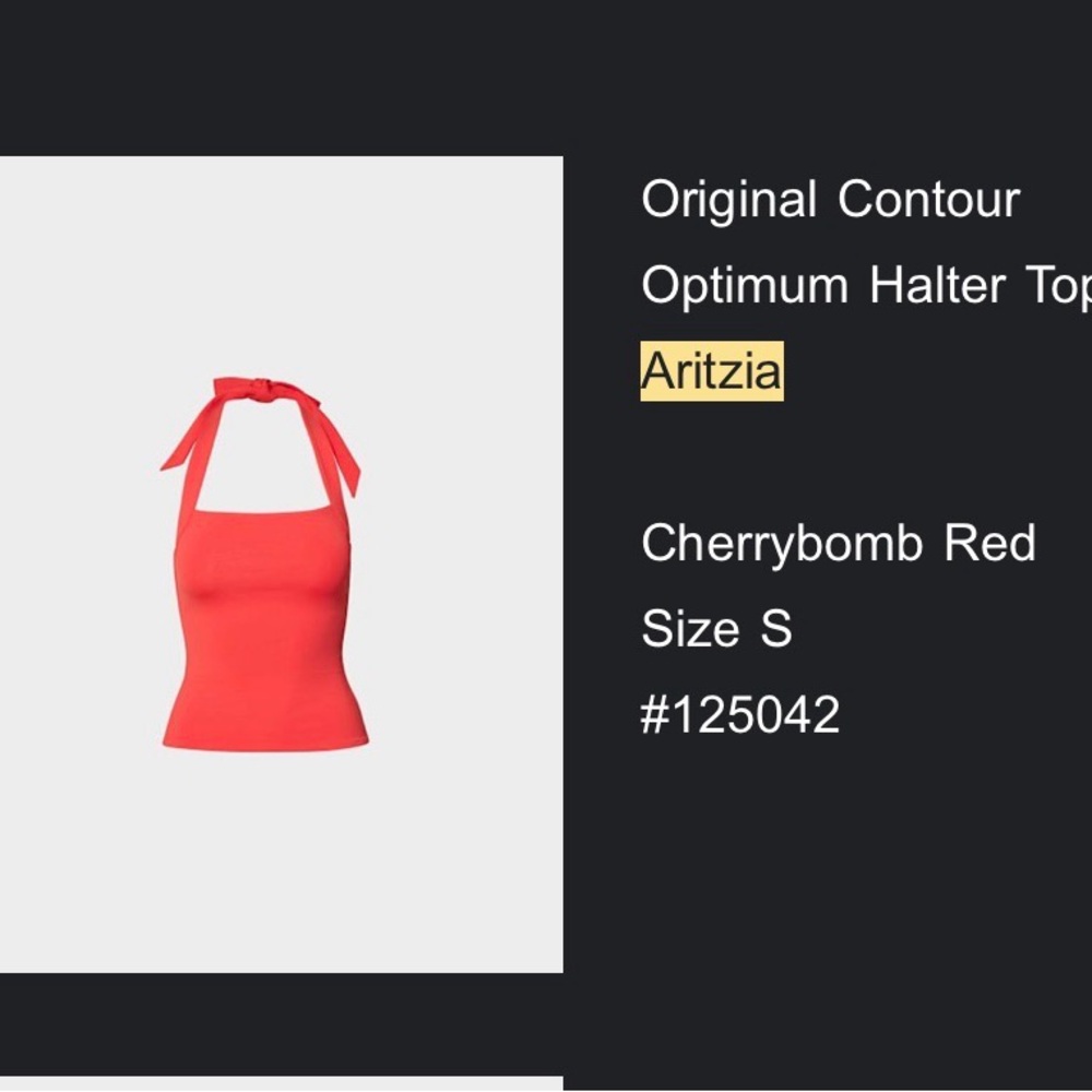 Aritzia original contour optimum halter